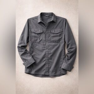Helikon-Tex Men's Gray Tactical Button-Up Shirt Size Large